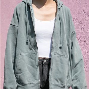 Brandy melville carla hoodie in sea foam